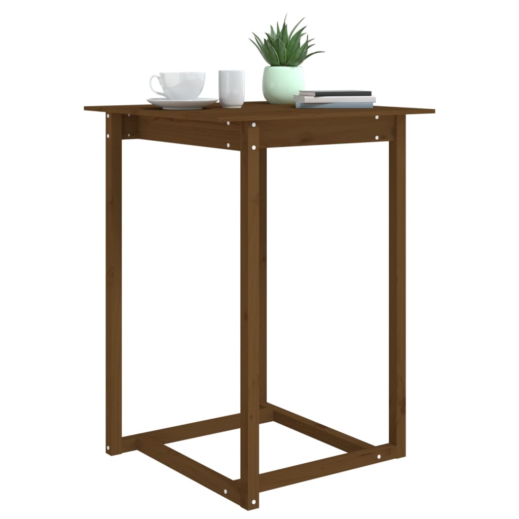 Bartafel 80x80x110 cm massief grenenhout honingbruin is nu te koop bij PeponiXL, paradijselijk wonen!