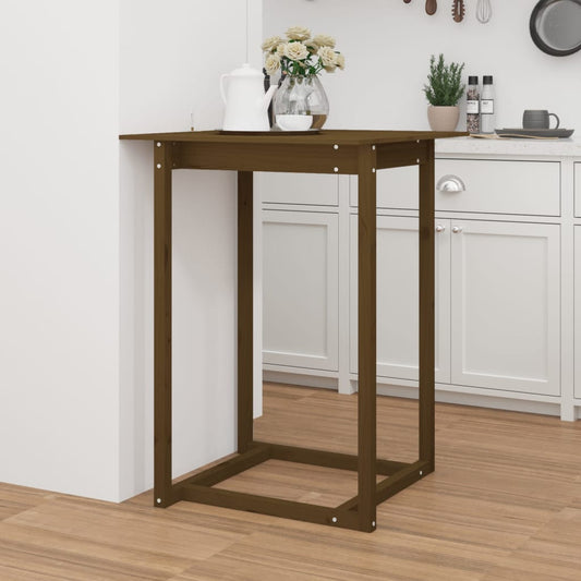 Bartafel 80x80x110 cm massief grenenhout honingbruin is nu te koop bij PeponiXL, paradijselijk wonen!