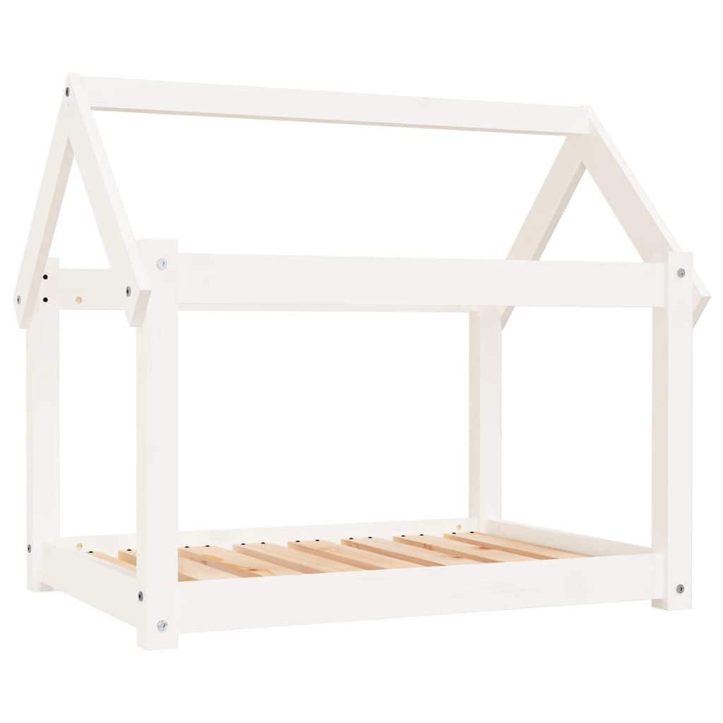 Hondenbed 81x60x70 cm massief grenenhout wit is nu te koop bij PeponiXL, paradijselijk wonen!