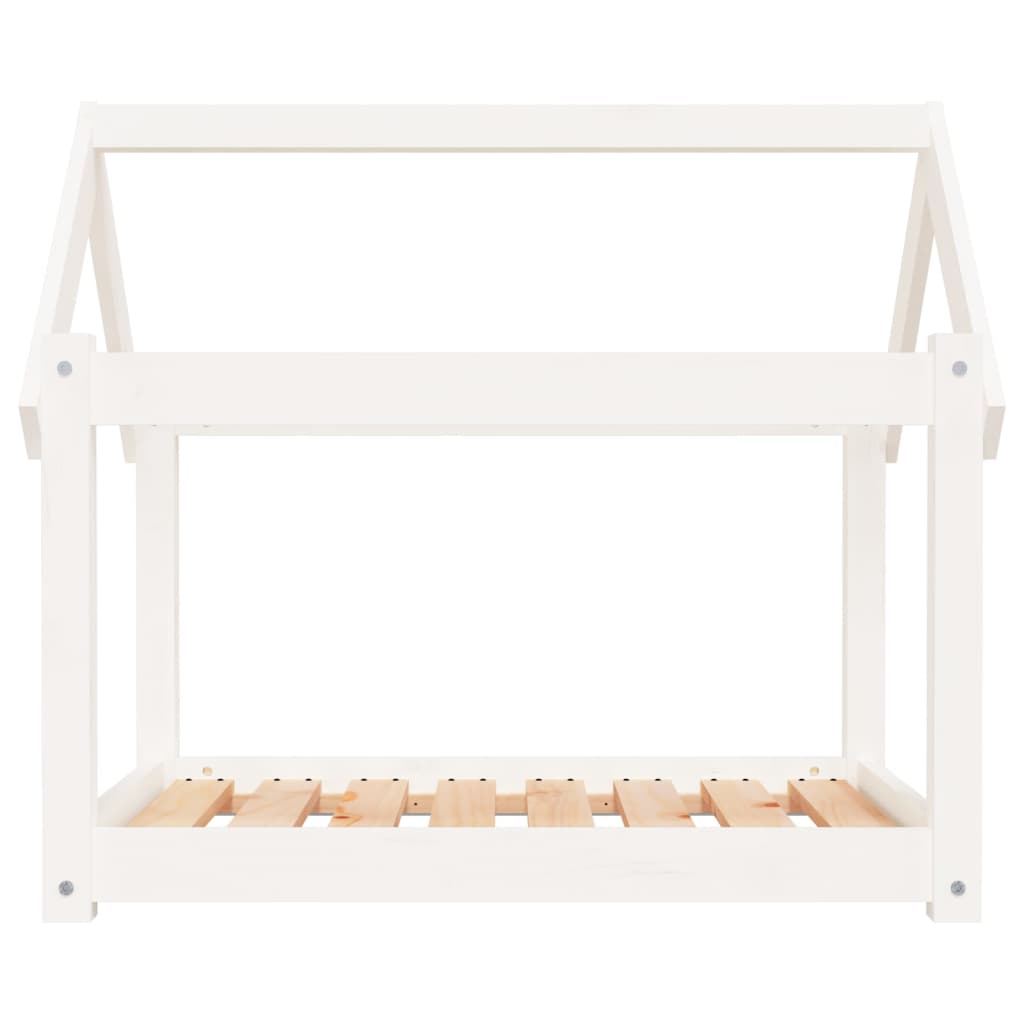 Hondenbed 81x60x70 cm massief grenenhout wit is nu te koop bij PeponiXL, paradijselijk wonen!