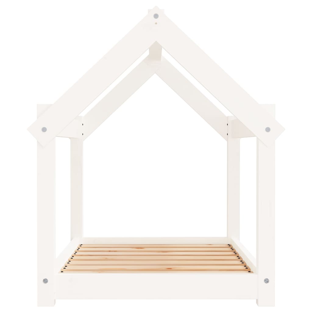 Hondenbed 81x60x70 cm massief grenenhout wit is nu te koop bij PeponiXL, paradijselijk wonen!