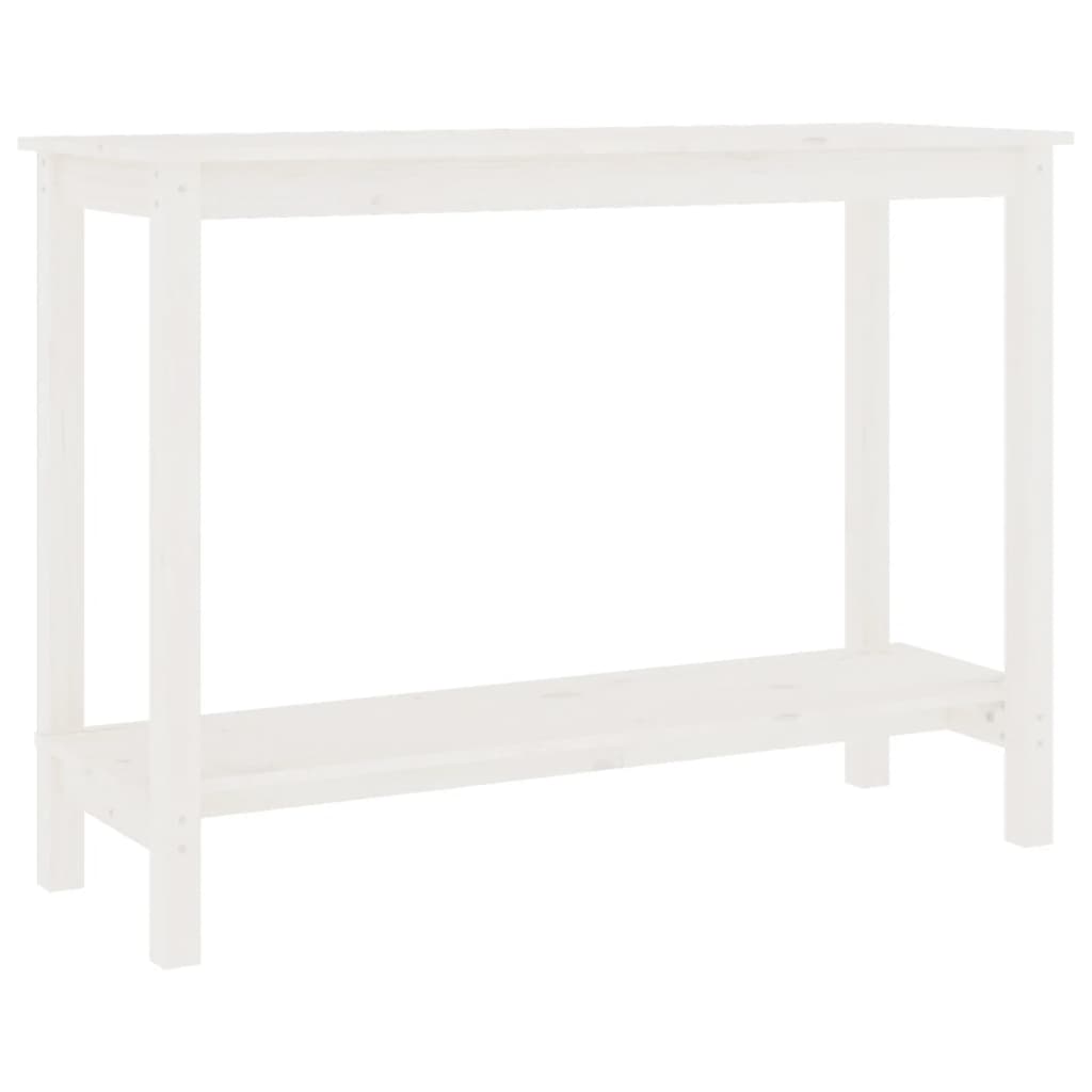 Wandtafel 110x40x80 cm massief grenenhout wit is nu te koop bij PeponiXL, paradijselijk wonen!