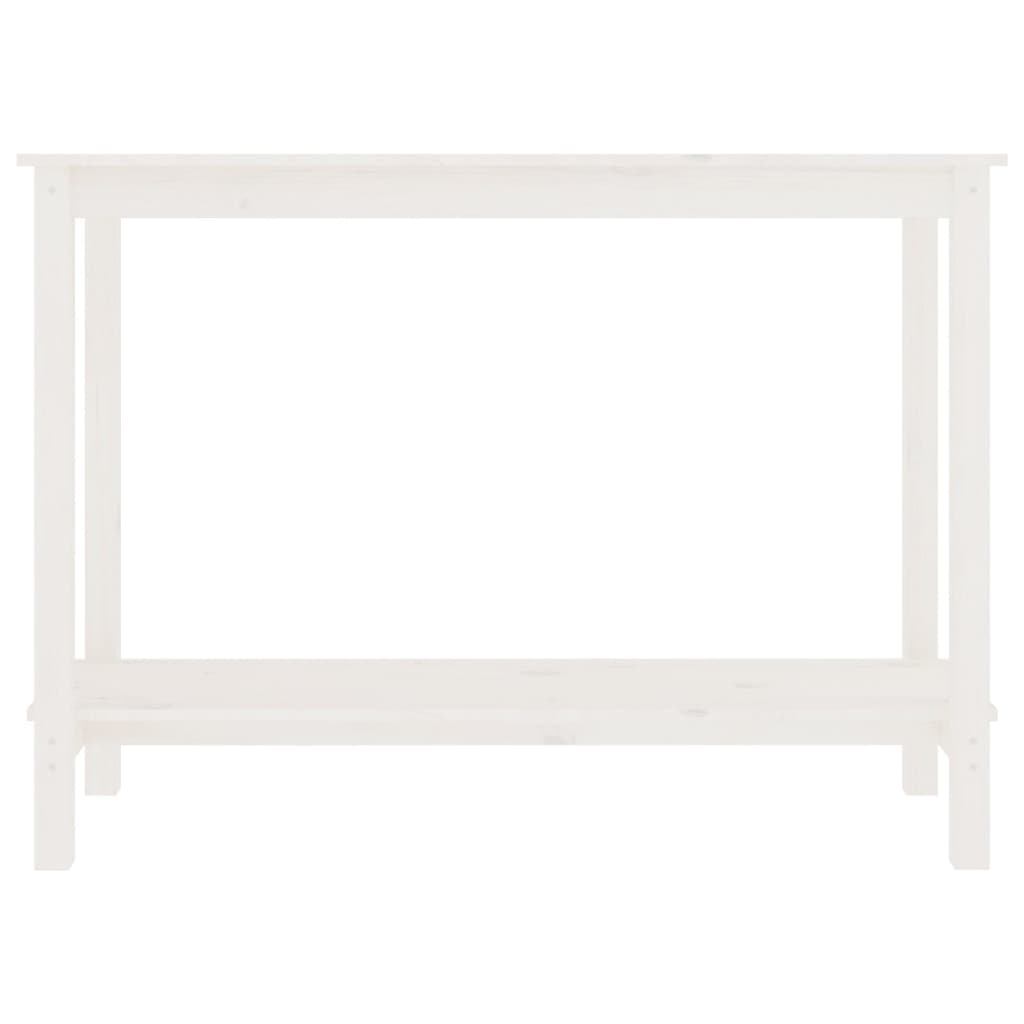 Wandtafel 110x40x80 cm massief grenenhout wit is nu te koop bij PeponiXL, paradijselijk wonen!