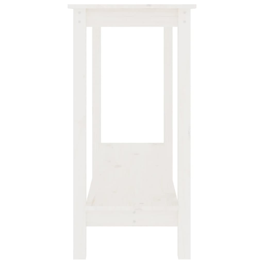 Wandtafel 110x40x80 cm massief grenenhout wit is nu te koop bij PeponiXL, paradijselijk wonen!