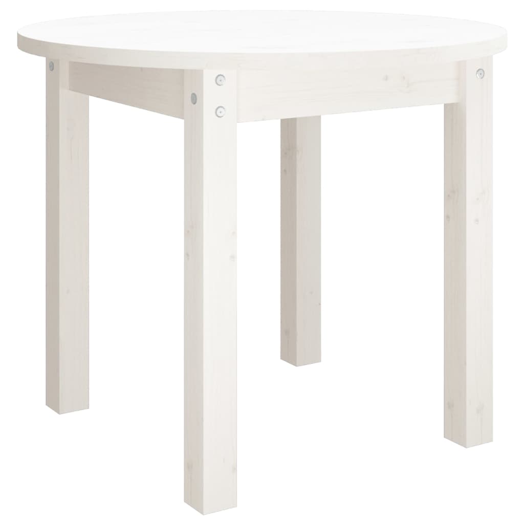 Salontafel Ø 55x45 cm massief grenenhout wit is nu te koop bij PeponiXL, paradijselijk wonen!