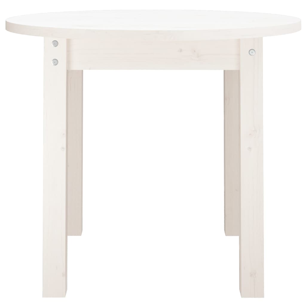 Salontafel Ø 55x45 cm massief grenenhout wit is nu te koop bij PeponiXL, paradijselijk wonen!