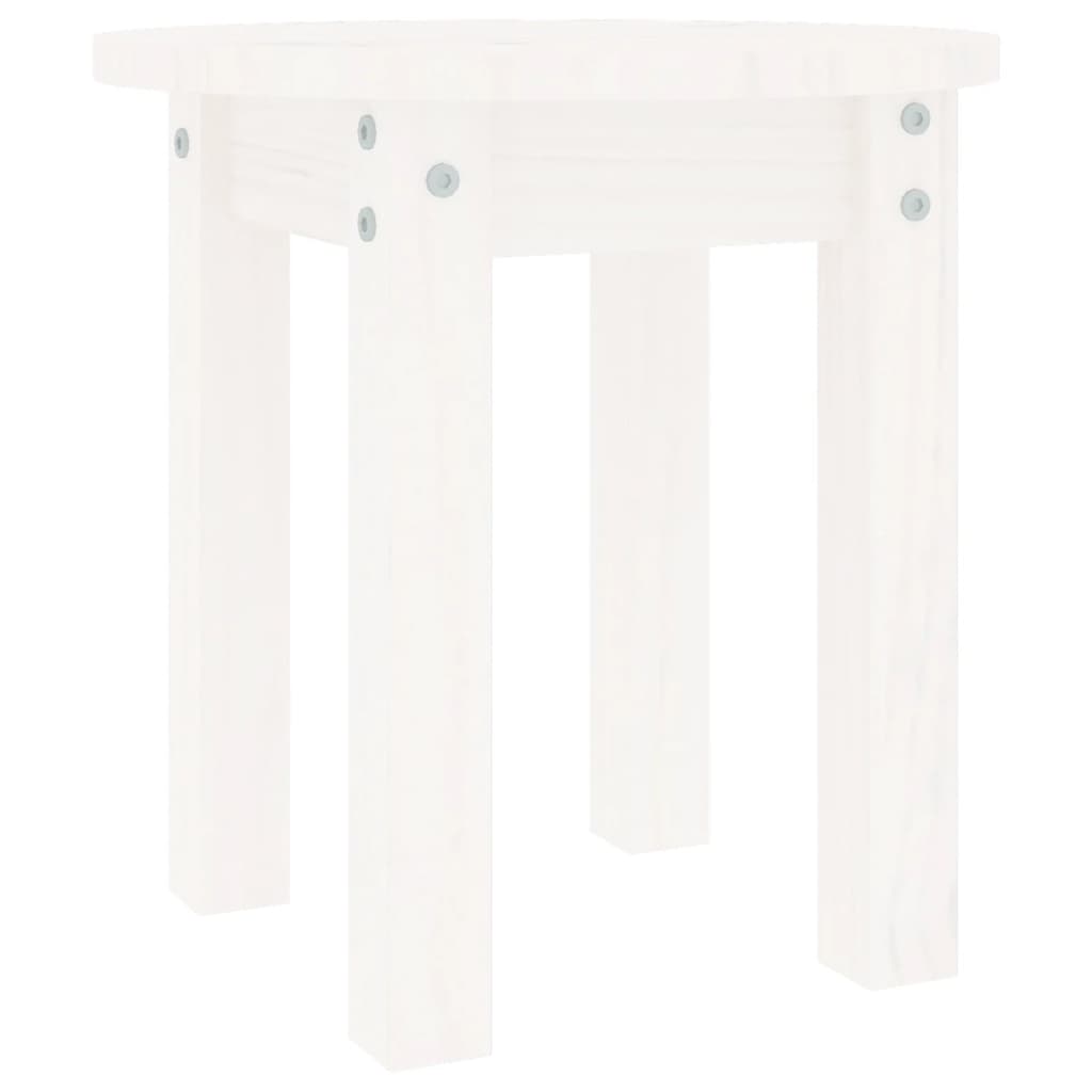 Salontafel Ø 35x35 cm massief grenenhout wit is nu te koop bij PeponiXL, paradijselijk wonen!
