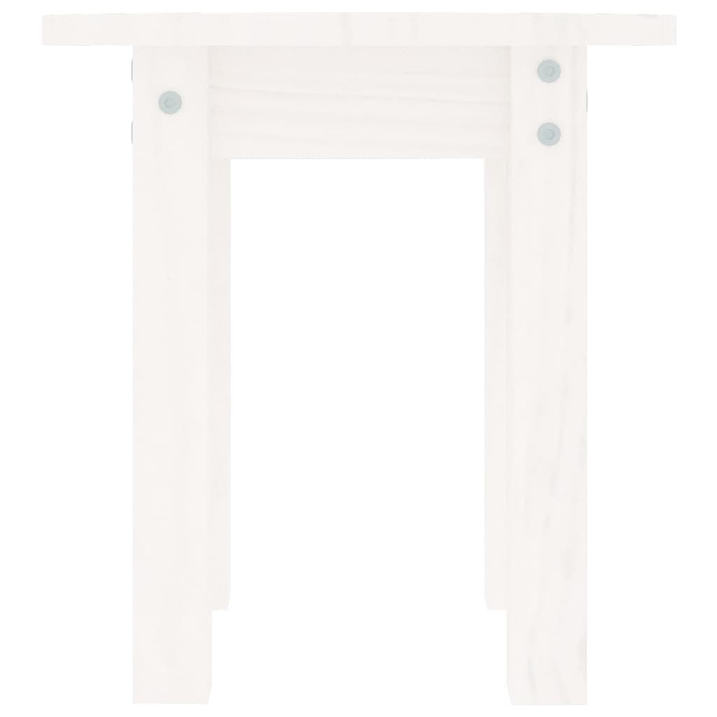 Salontafel Ø 35x35 cm massief grenenhout wit is nu te koop bij PeponiXL, paradijselijk wonen!