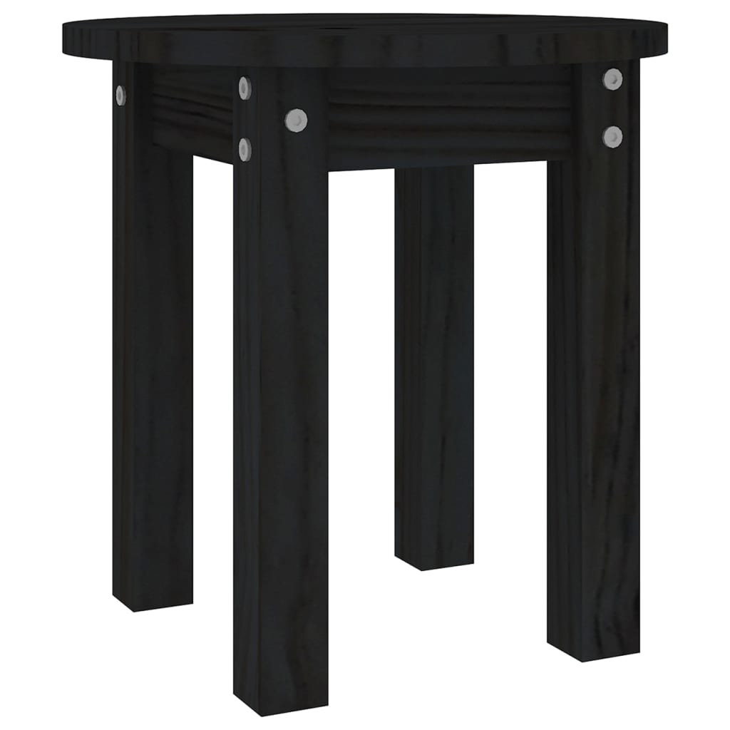 Salontafel Ø 35x35 cm massief grenenhout zwart is nu te koop bij PeponiXL, paradijselijk wonen!