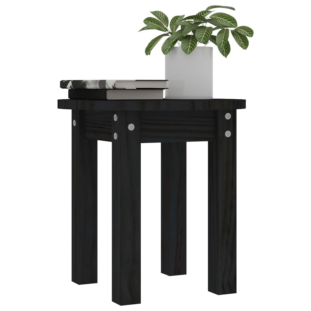 Salontafel Ø 35x35 cm massief grenenhout zwart is nu te koop bij PeponiXL, paradijselijk wonen!