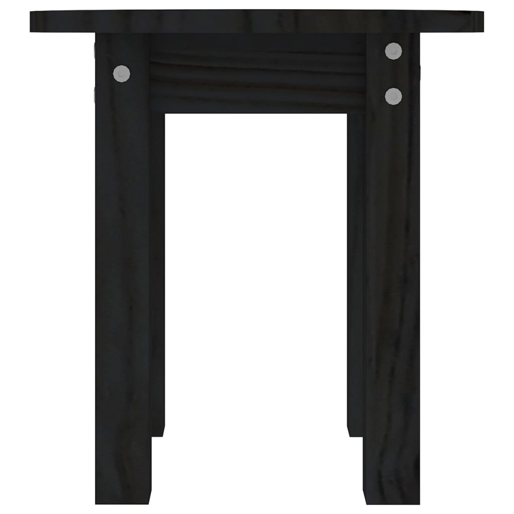 Salontafel Ø 35x35 cm massief grenenhout zwart is nu te koop bij PeponiXL, paradijselijk wonen!