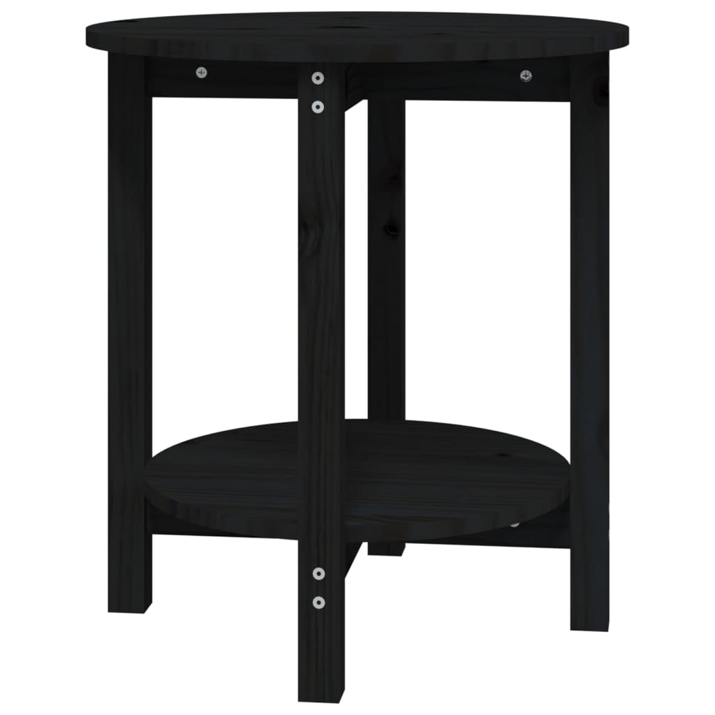 Salontafel Ø 55x60 cm massief grenenhout zwart is nu te koop bij PeponiXL, paradijselijk wonen!