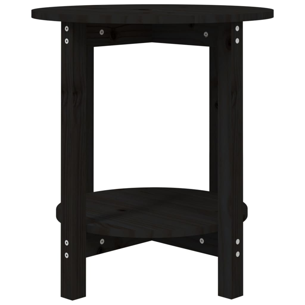 Salontafel Ø 55x60 cm massief grenenhout zwart is nu te koop bij PeponiXL, paradijselijk wonen!