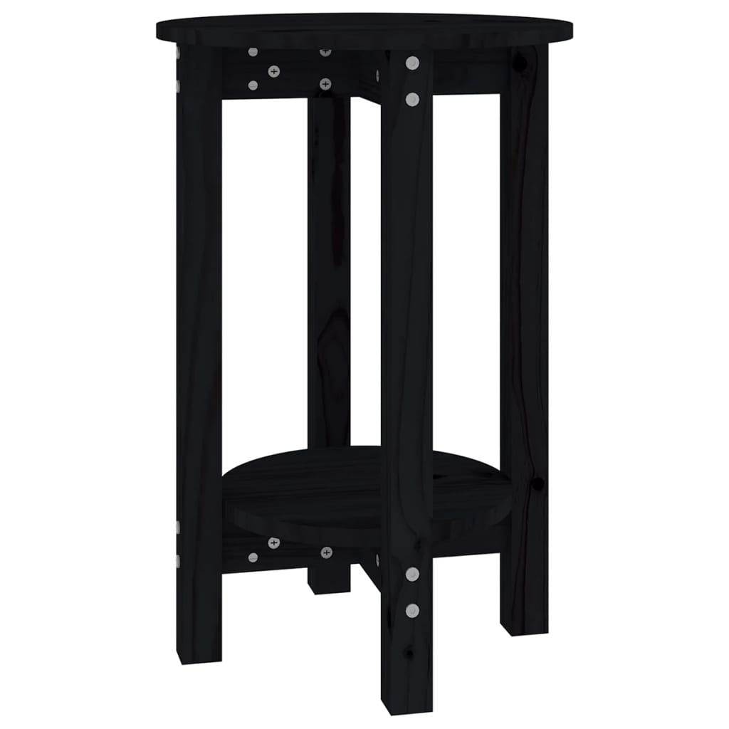 Salontafel Ø 40x60 cm massief grenenhout zwart is nu te koop bij PeponiXL, paradijselijk wonen!