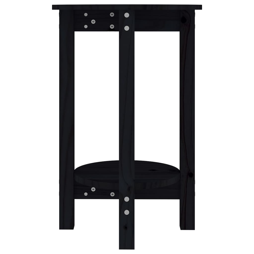 Salontafel Ø 40x60 cm massief grenenhout zwart is nu te koop bij PeponiXL, paradijselijk wonen!