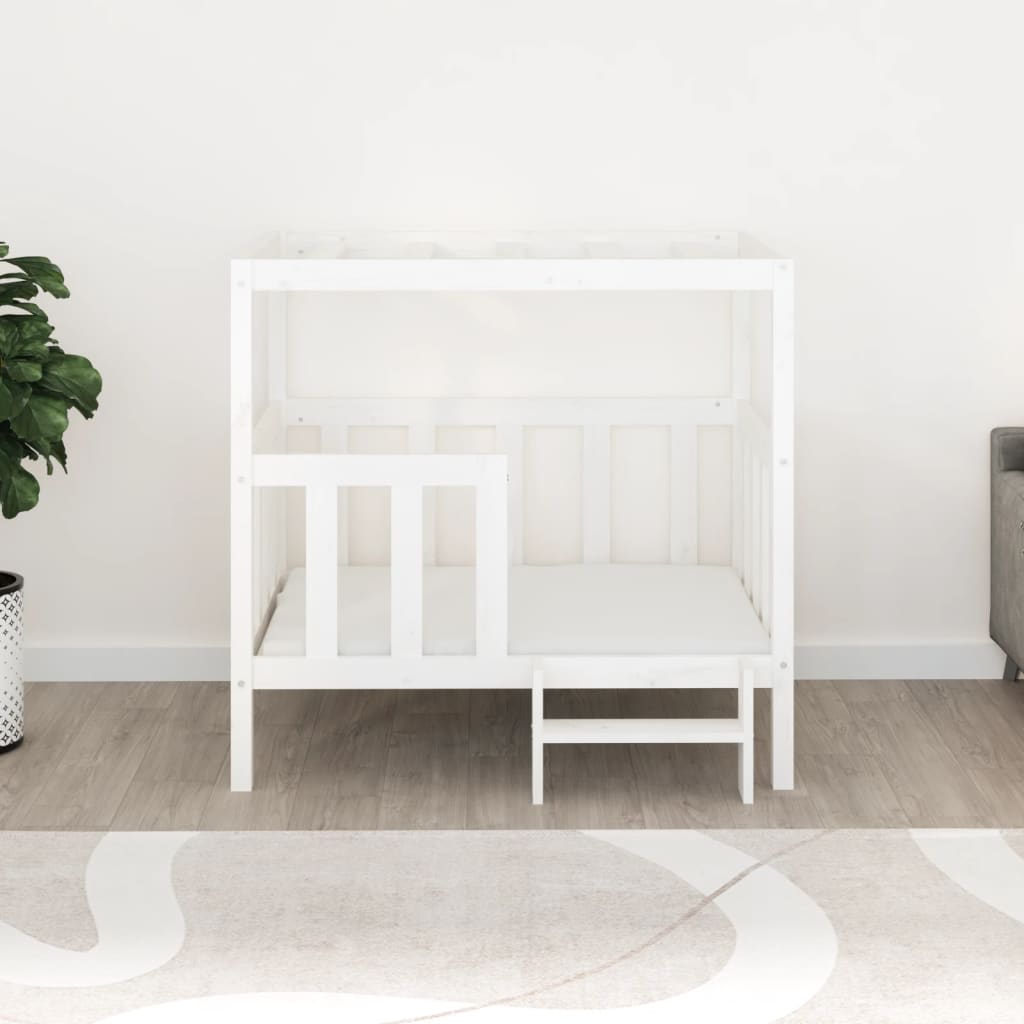 Hondenmand 105,5x83,5x100 cm massief grenenhout wit is nu te koop bij PeponiXL, paradijselijk wonen!