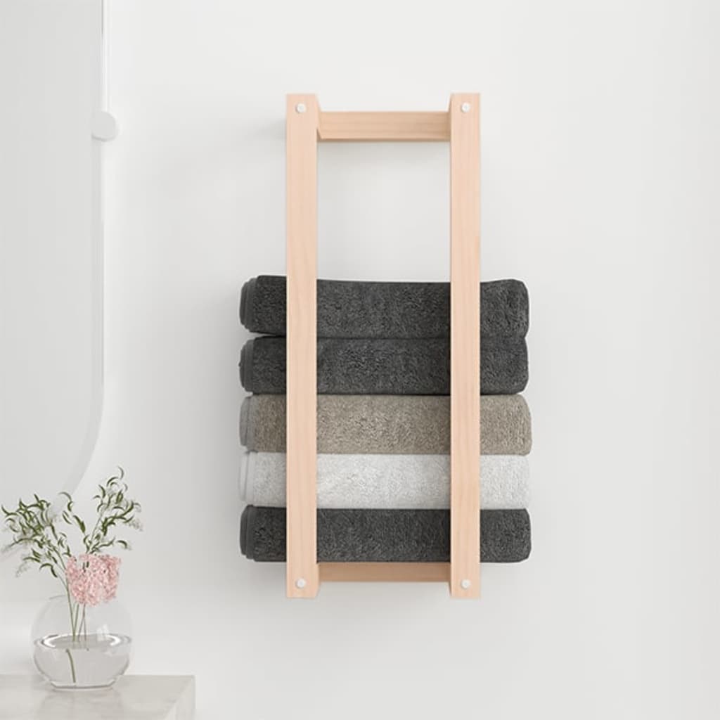 Handdoekenrek 23x18x60 cm massief grenenhout is nu te koop bij PeponiXL, paradijselijk wonen!