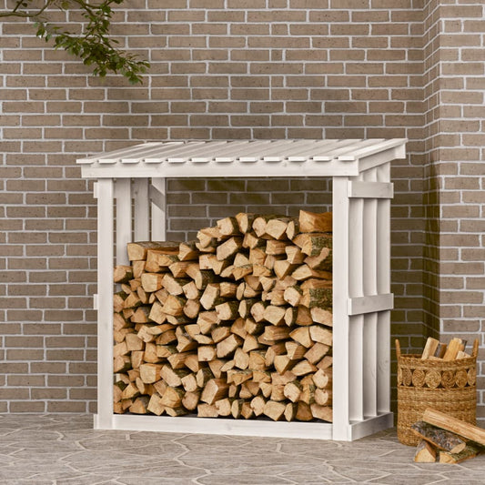 Haardhoutrek 108x64,5x109 cm massief grenenhout wit is nu te koop bij PeponiXL, paradijselijk wonen!