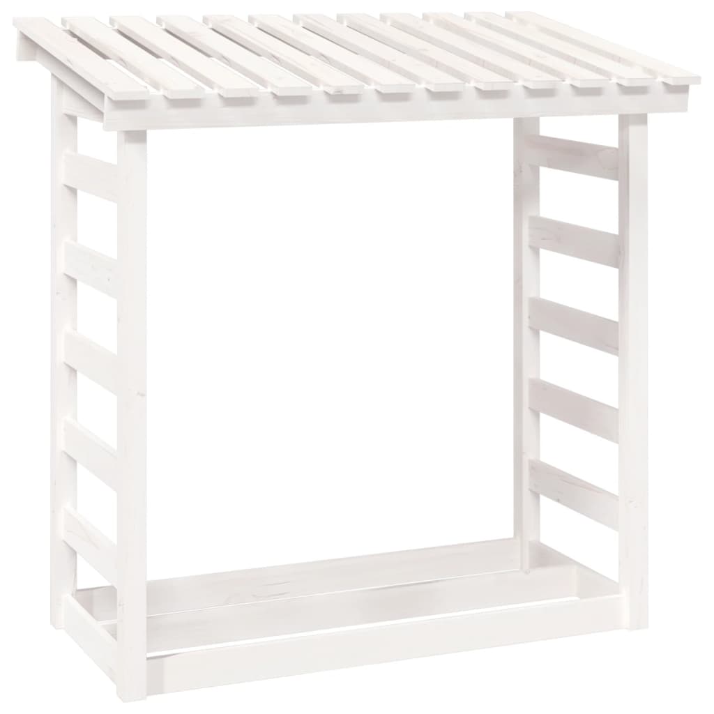 Haardhoutrek 108x64,5x110 cm massief grenenhout wit is nu te koop bij PeponiXL, paradijselijk wonen!