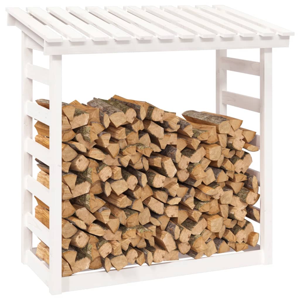 Haardhoutrek 108x64,5x110 cm massief grenenhout wit is nu te koop bij PeponiXL, paradijselijk wonen!