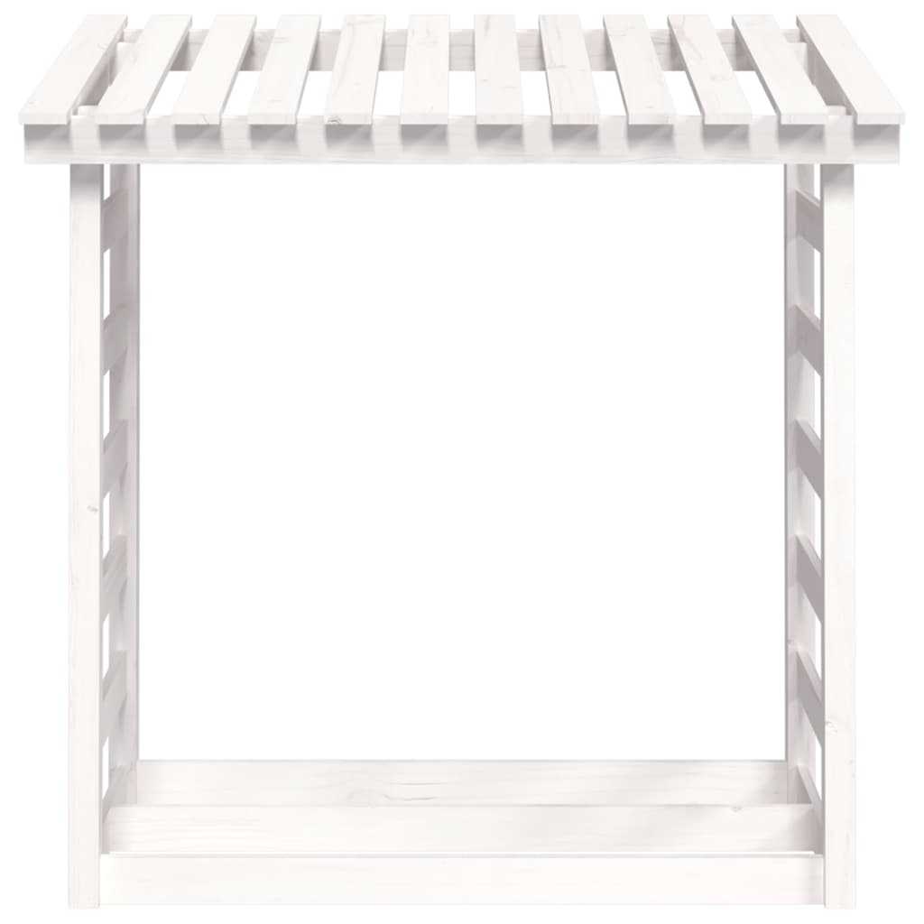 Haardhoutrek 108x64,5x110 cm massief grenenhout wit is nu te koop bij PeponiXL, paradijselijk wonen!
