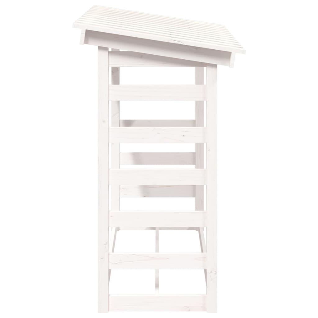 Haardhoutrek 108x64,5x110 cm massief grenenhout wit is nu te koop bij PeponiXL, paradijselijk wonen!