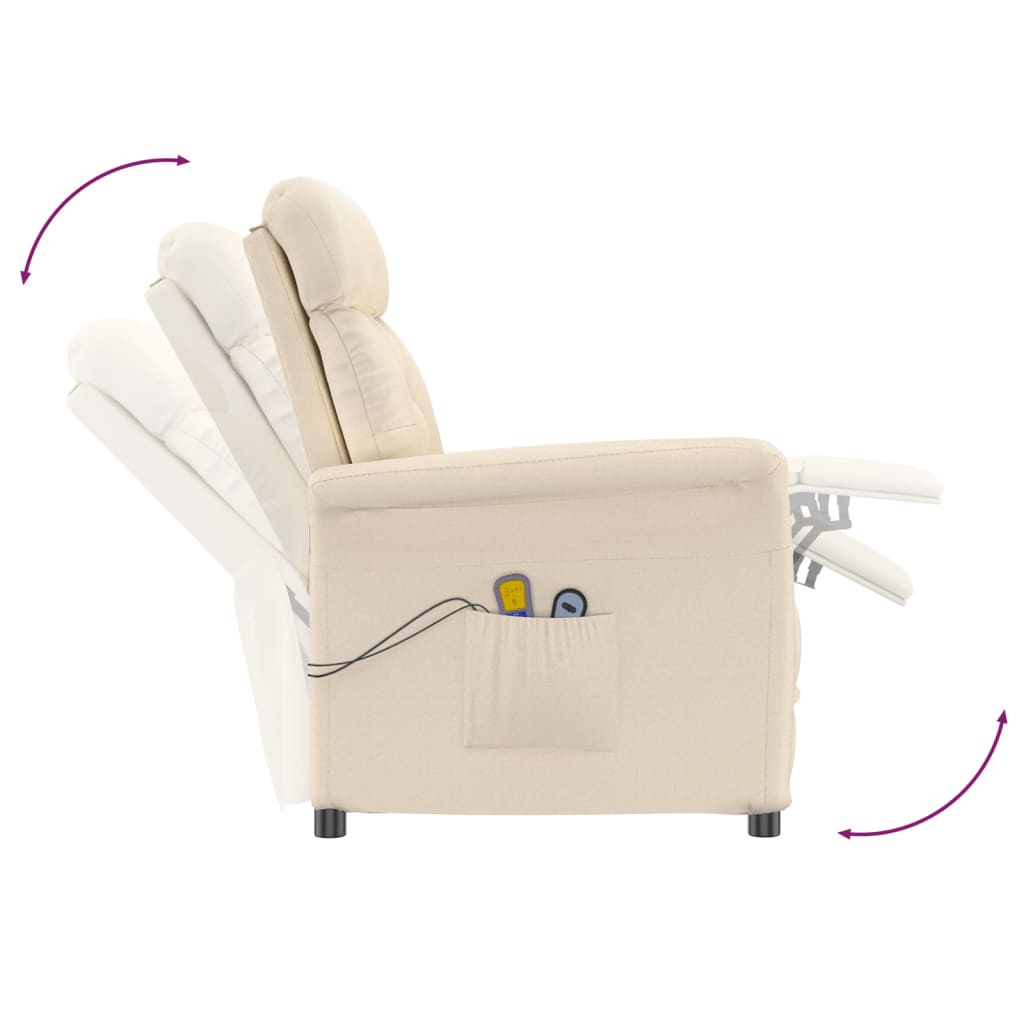 Massagestoel elektrisch microvezelstof beige is nu te koop bij PeponiXL, paradijselijk wonen!