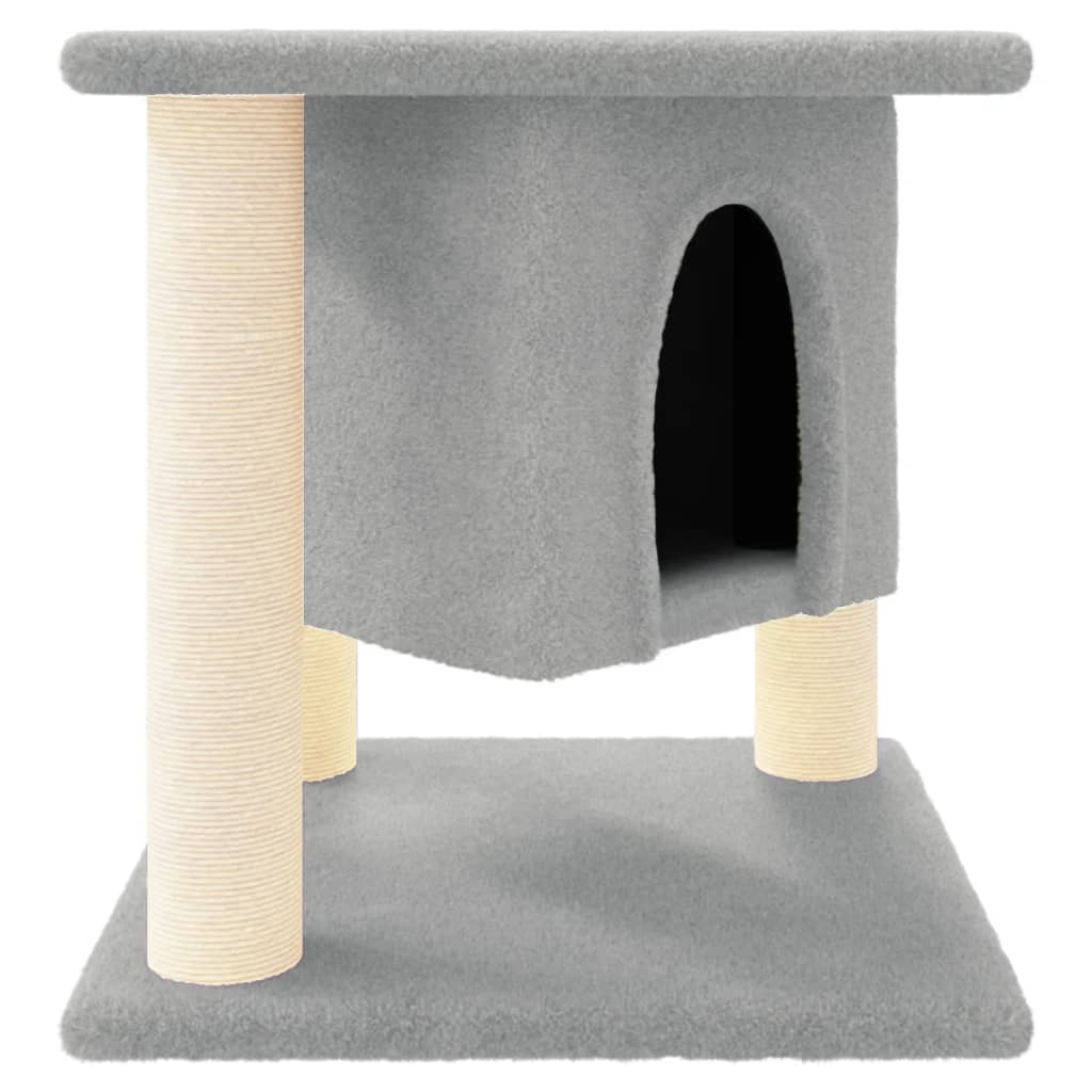Kattenmeubel met sisal krabpalen 37 cm lichtgrijs is nu te koop bij PeponiXL, paradijselijk wonen!