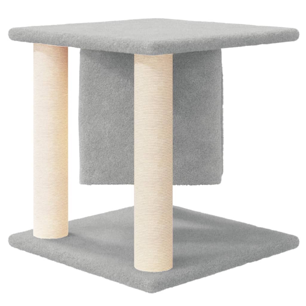 Kattenmeubel met sisal krabpalen 37 cm lichtgrijs is nu te koop bij PeponiXL, paradijselijk wonen!