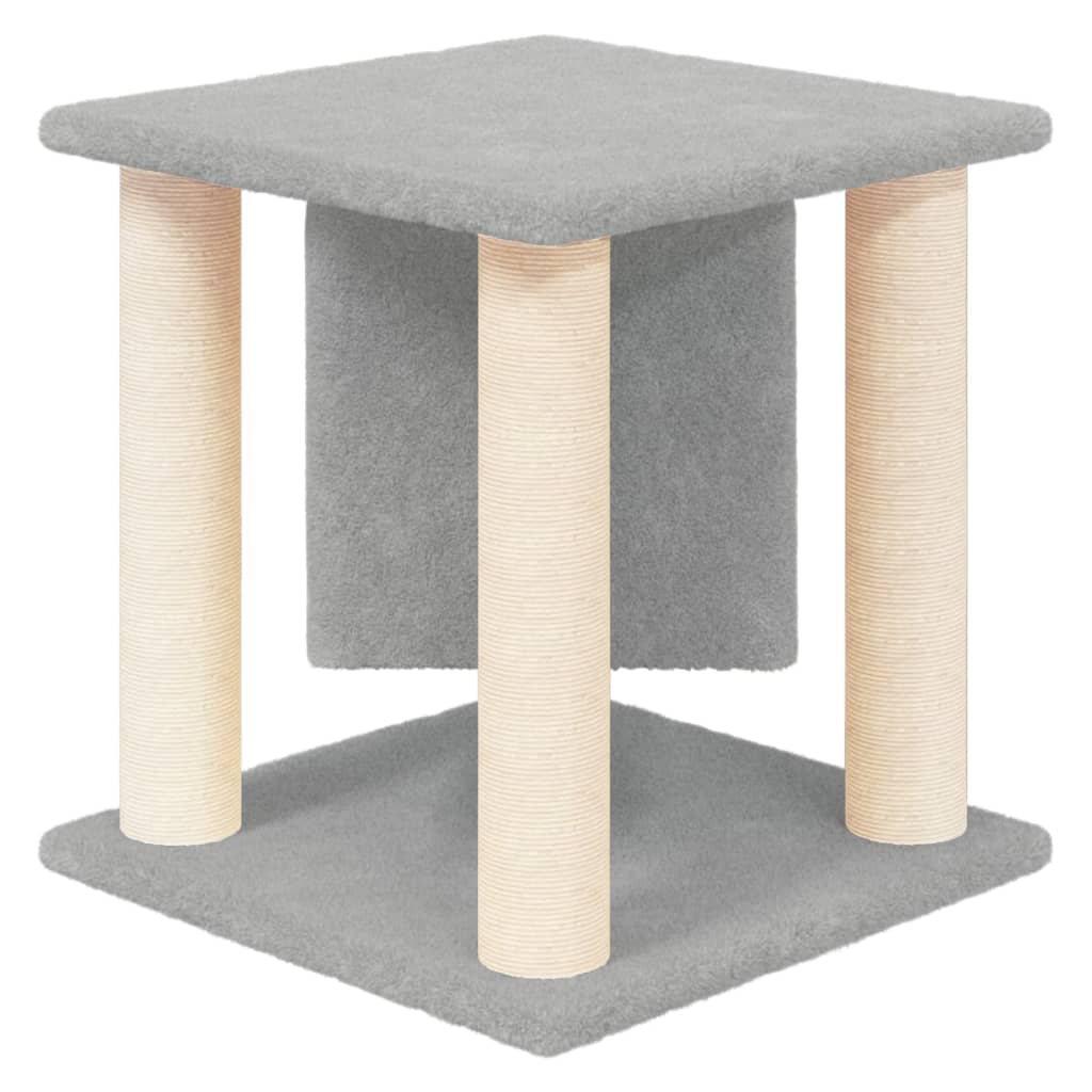 Kattenmeubel met sisal krabpalen 37 cm lichtgrijs is nu te koop bij PeponiXL, paradijselijk wonen!