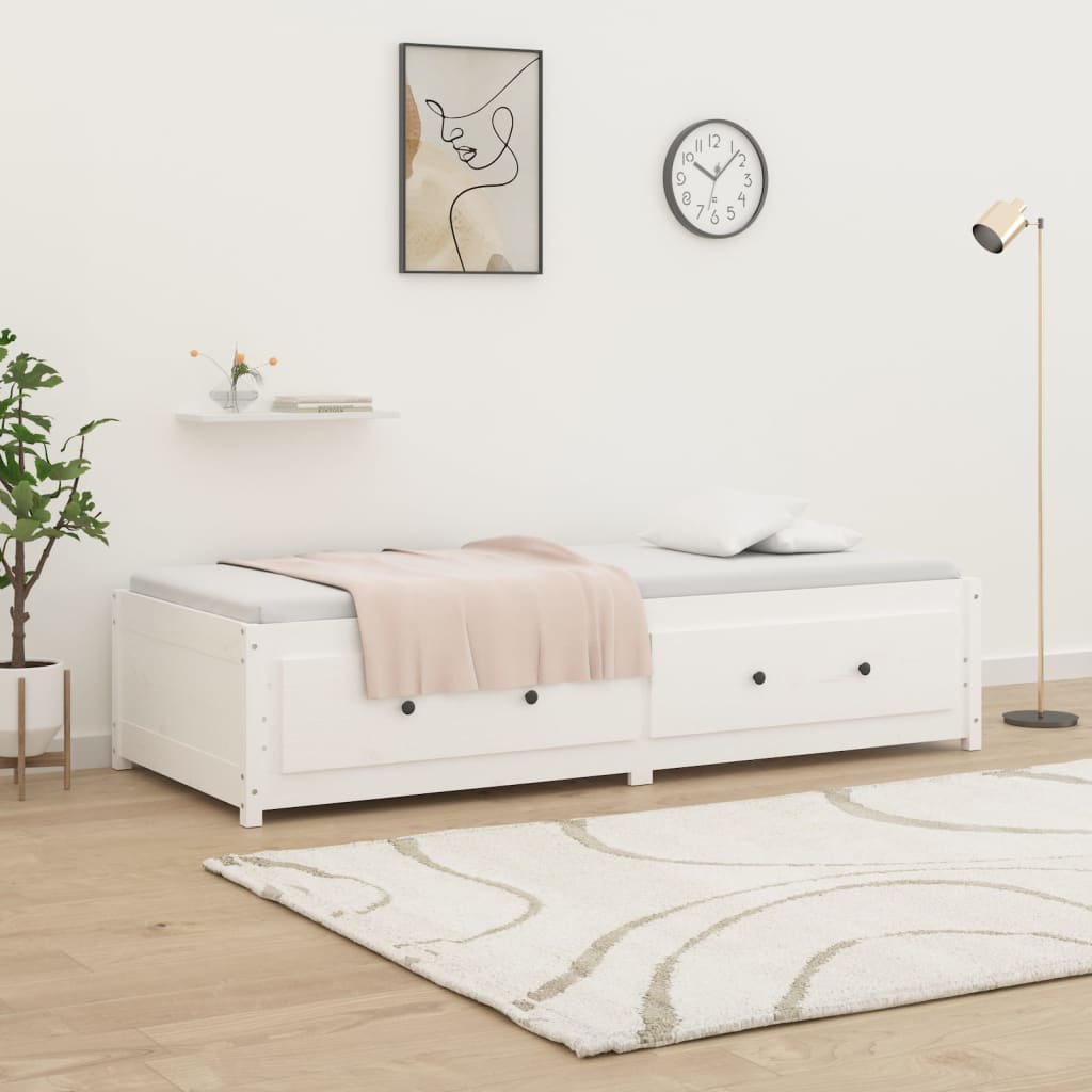 Slaapbank zonder matras 80x200 cm massief grenenhout wit is nu te koop bij PeponiXL, paradijselijk wonen!