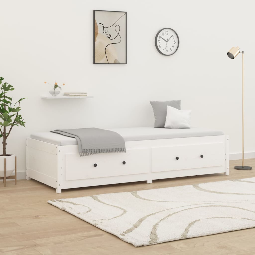 Slaapbank zonder matras 80x200 cm massief grenenhout wit is nu te koop bij PeponiXL, paradijselijk wonen!