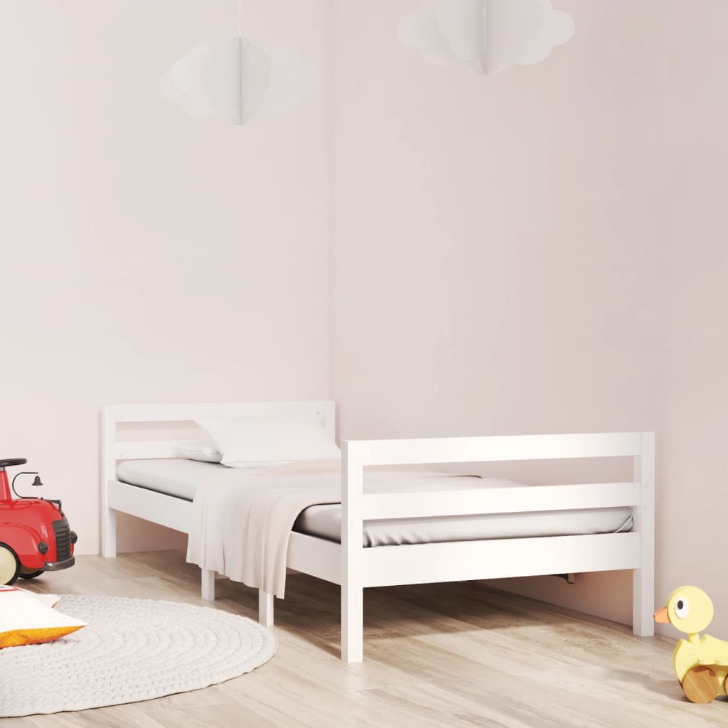 Bedframe zonder matras massief grenenhout wit 80x200 cm is nu te koop bij PeponiXL, paradijselijk wonen!