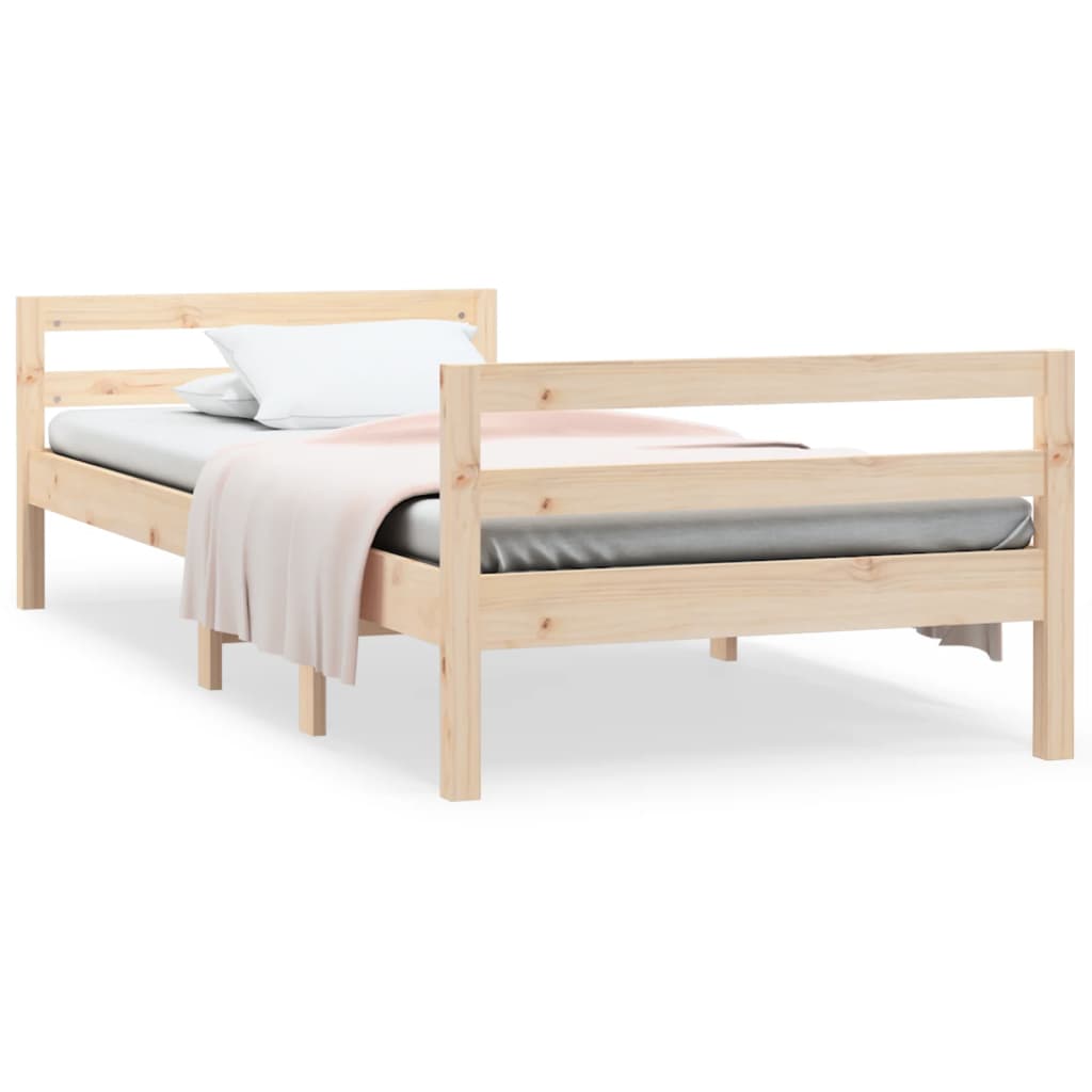 Bedframe zonder matras massief grenenhout 75x190 cm is nu te koop bij PeponiXL, paradijselijk wonen!