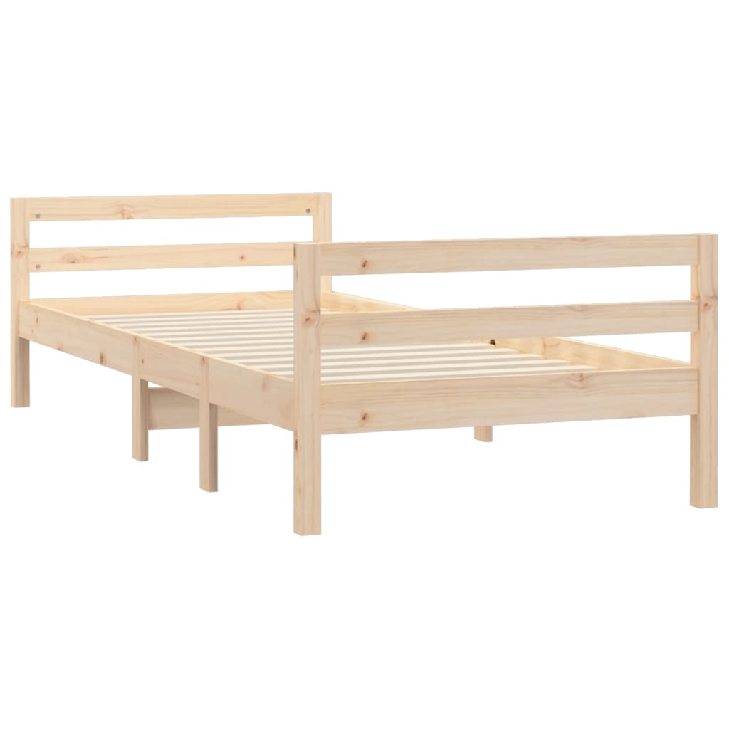 Bedframe zonder matras massief grenenhout 75x190 cm is nu te koop bij PeponiXL, paradijselijk wonen!