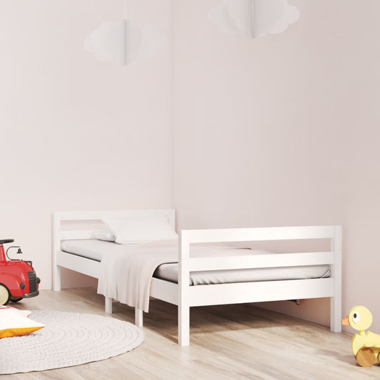 Bedframe zonder matras massief grenenhout wit 75x190 cm is nu te koop bij PeponiXL, paradijselijk wonen!