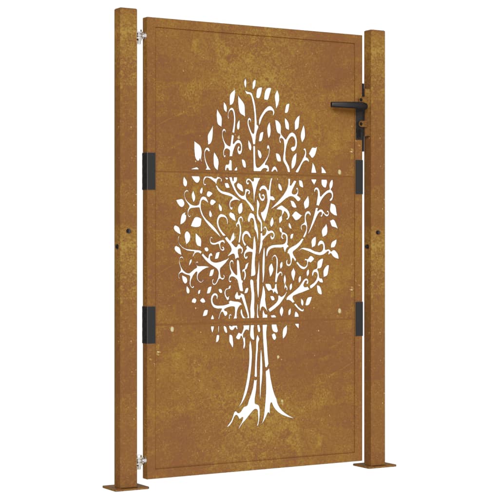 Poort 100x150 cm boomontwerp cortenstaal is nu te koop bij PeponiXL, paradijselijk wonen!