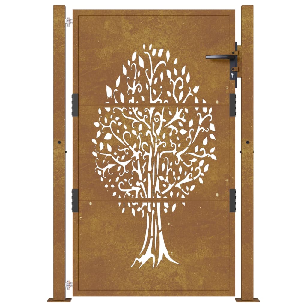 Poort 100x150 cm boomontwerp cortenstaal is nu te koop bij PeponiXL, paradijselijk wonen!