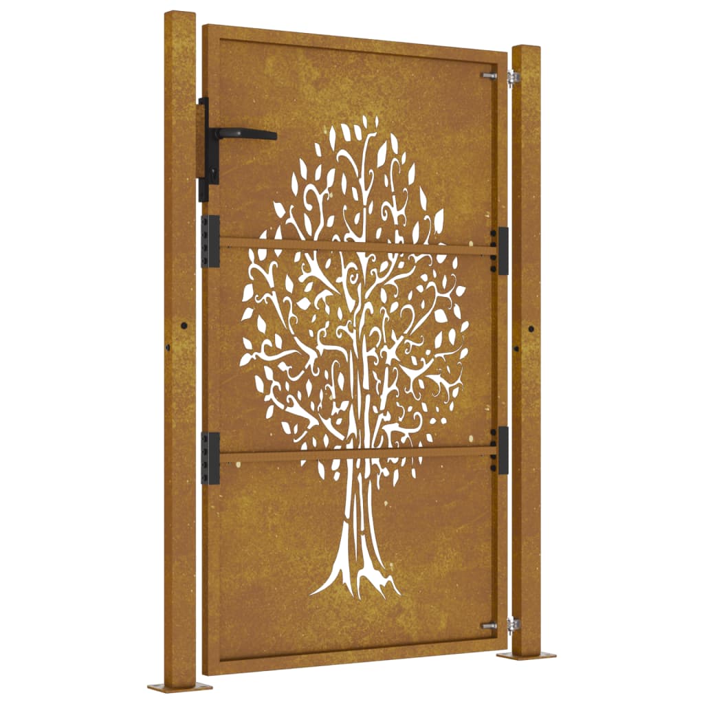 Poort 100x150 cm boomontwerp cortenstaal is nu te koop bij PeponiXL, paradijselijk wonen!
