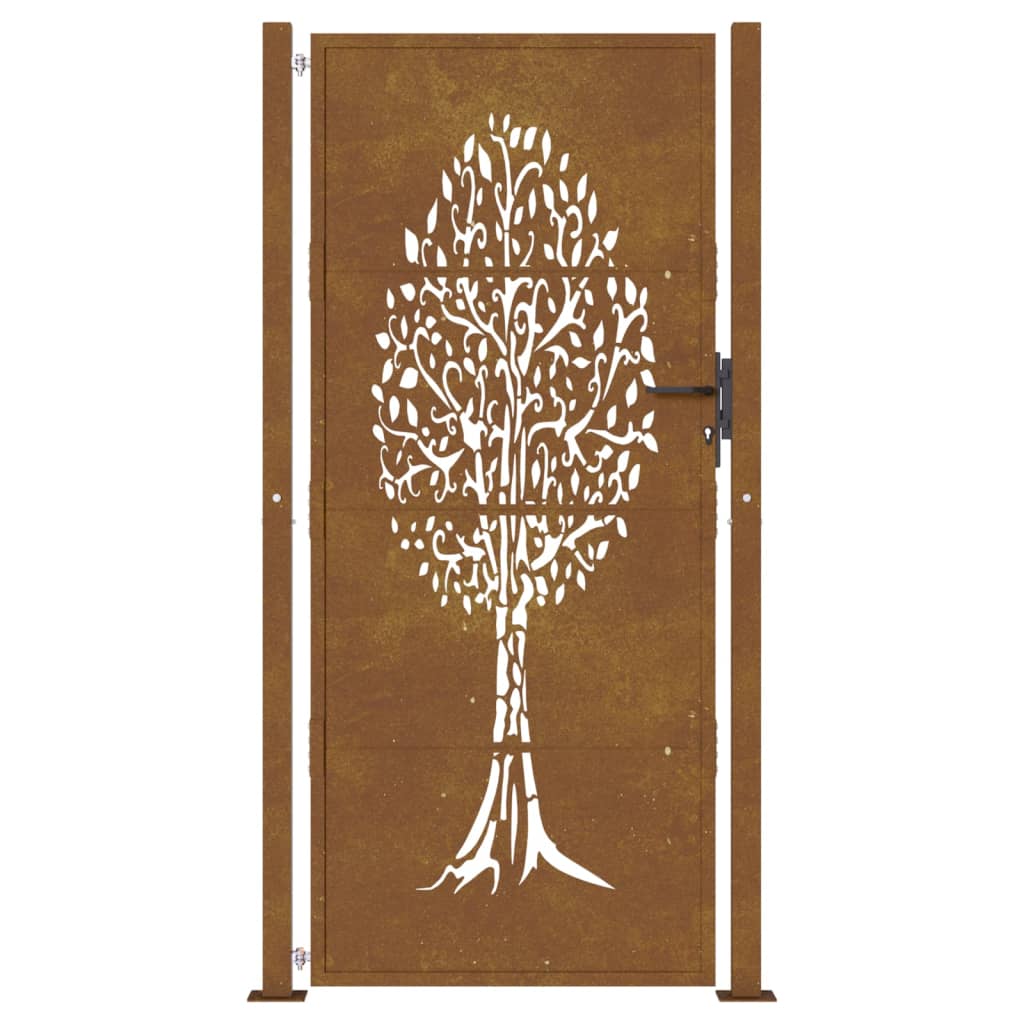 Poort 100x200 cm cortenstaal boom ontwerp is nu te koop bij PeponiXL, paradijselijk wonen!