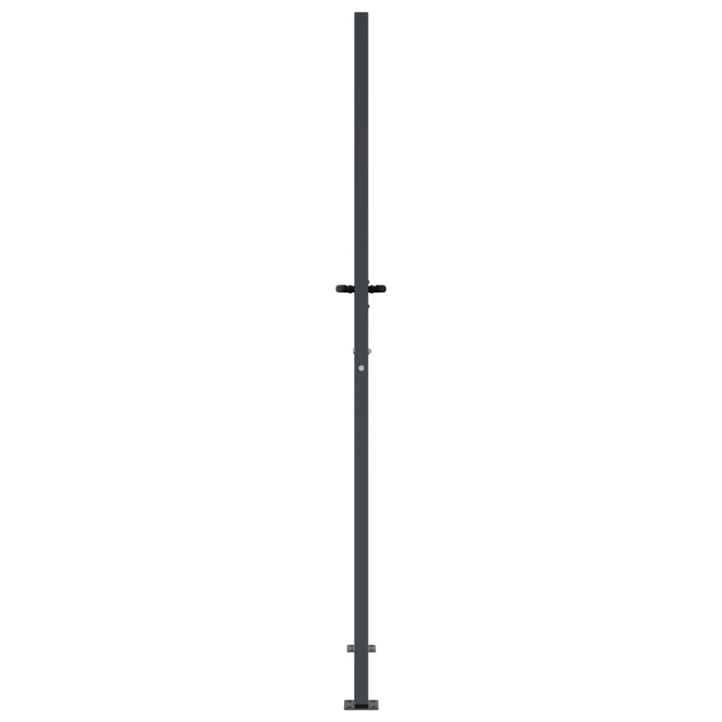 Poort 100x200 cm met grasontwerp staal antracietkleurig is nu te koop bij PeponiXL, paradijselijk wonen!