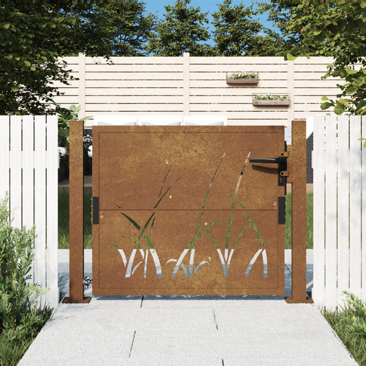 Poort grasontwerp 100x100 cm cortenstaal is nu te koop bij PeponiXL, paradijselijk wonen!