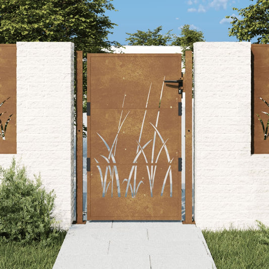 Poort grasontwerp 100x125 cm cortenstaal is nu te koop bij PeponiXL, paradijselijk wonen!