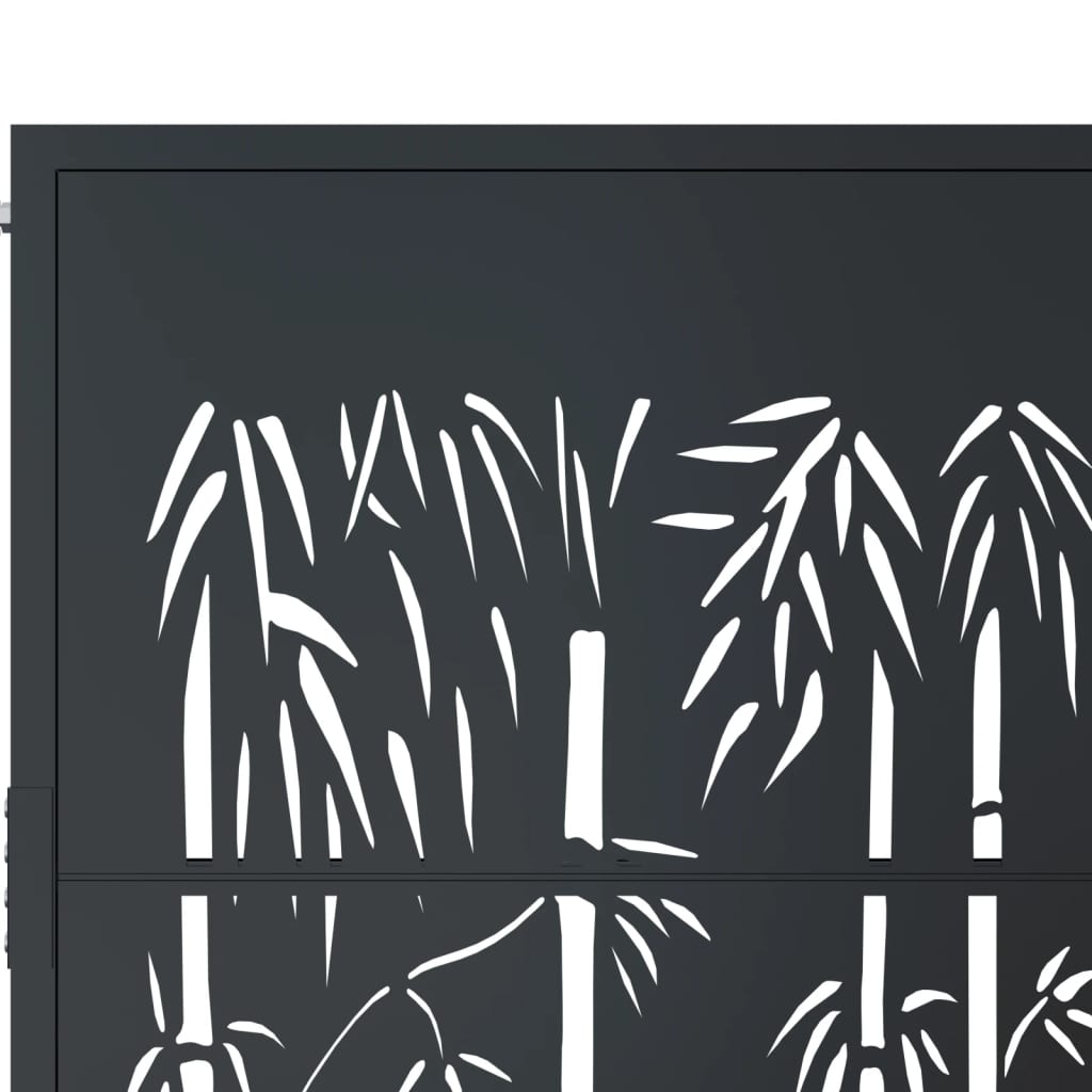 Poort met bamboe-ontwerp 100x75 cm staal antracietkleurig is nu te koop bij PeponiXL, paradijselijk wonen!