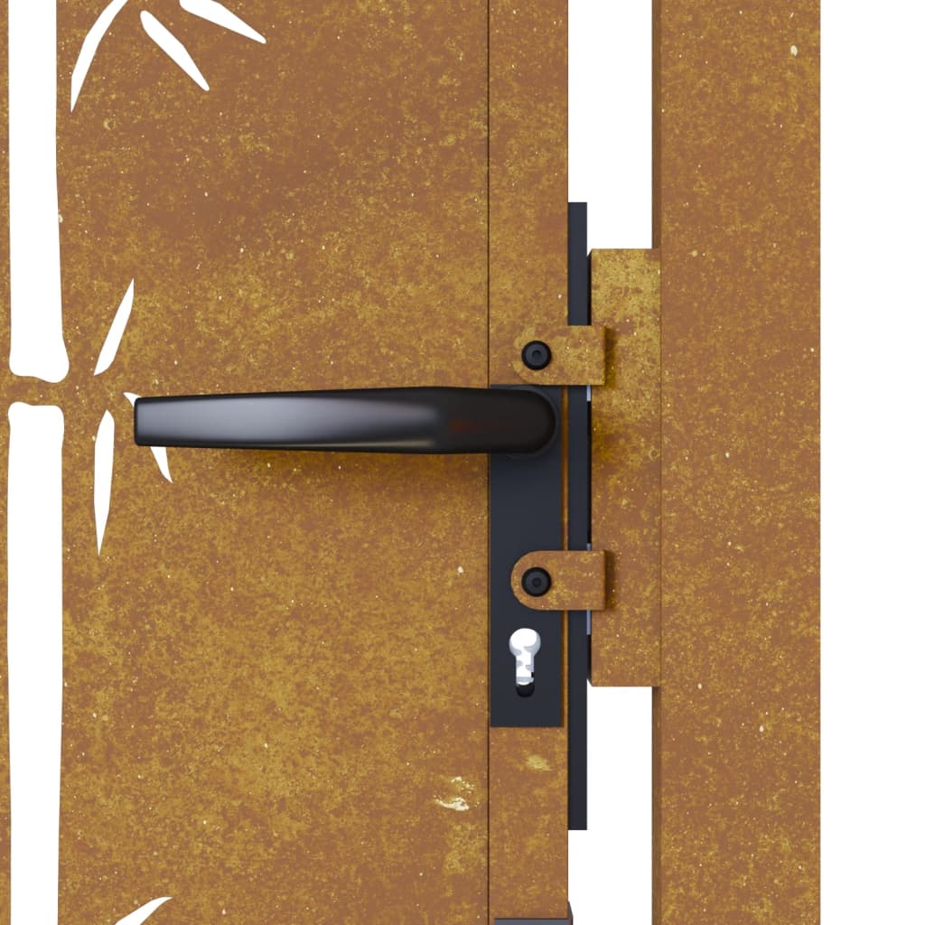 Poort met bamboe-ontwerp 100x75 cm cortenstaal is nu te koop bij PeponiXL, paradijselijk wonen!