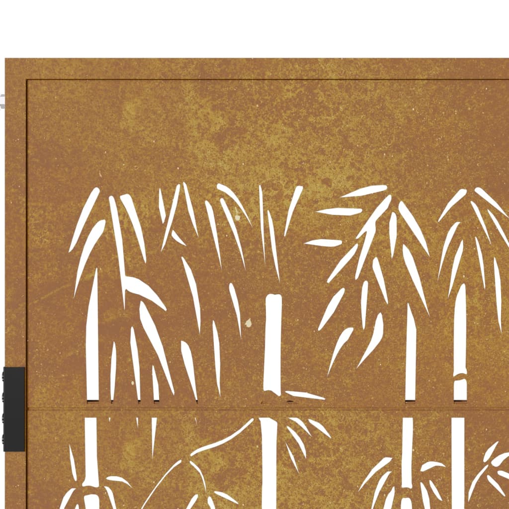 Poort met bamboe-ontwerp 100x200 cm cortenstaal is nu te koop bij PeponiXL, paradijselijk wonen!