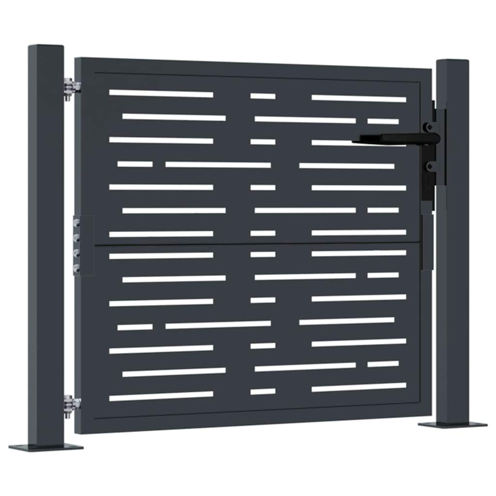 Poort 100x100 cm met vierkant staal antracietkleurig is nu te koop bij PeponiXL, paradijselijk wonen!
