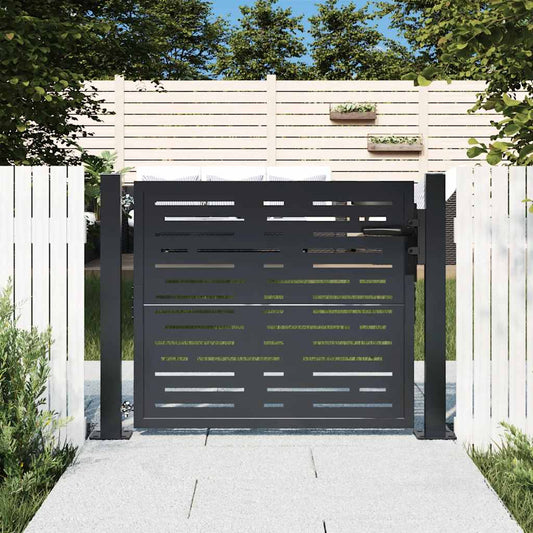 Poort 100x100 cm met vierkant staal antracietkleurig is nu te koop bij PeponiXL, paradijselijk wonen!