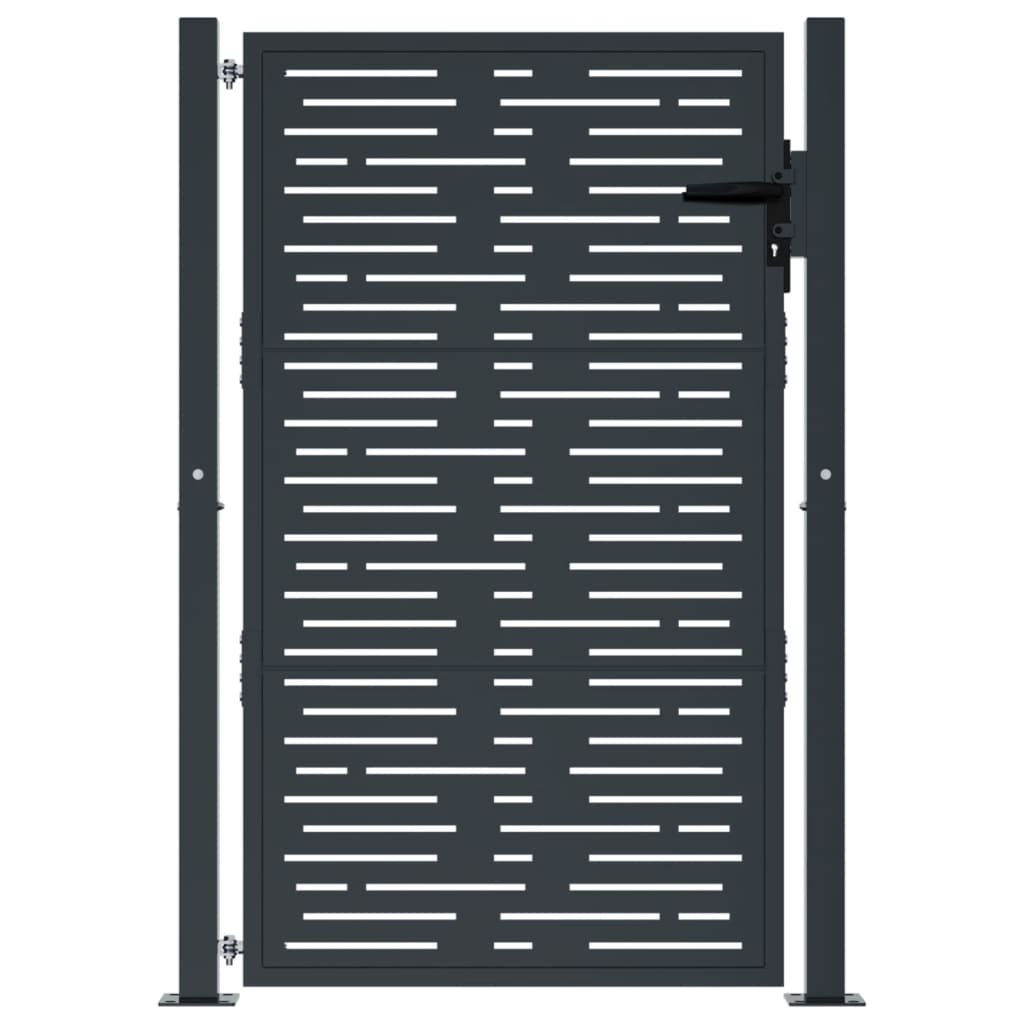 Poort 100x150 cm met vierkant staal antracietkleurig is nu te koop bij PeponiXL, paradijselijk wonen!