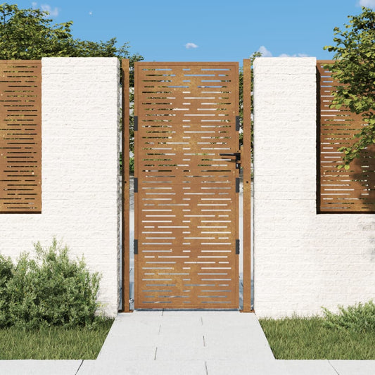 Poort 100x175 cm vierkant cortenstaal is nu te koop bij PeponiXL, paradijselijk wonen!